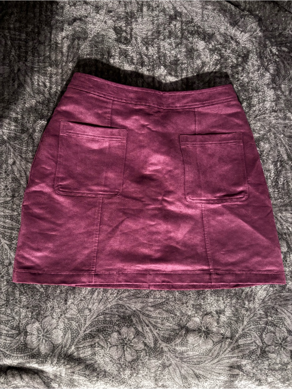 Old Navy burgundy Suede Skirt